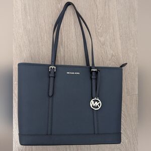 Michael Kors Navy Shoulder Tote NWT!